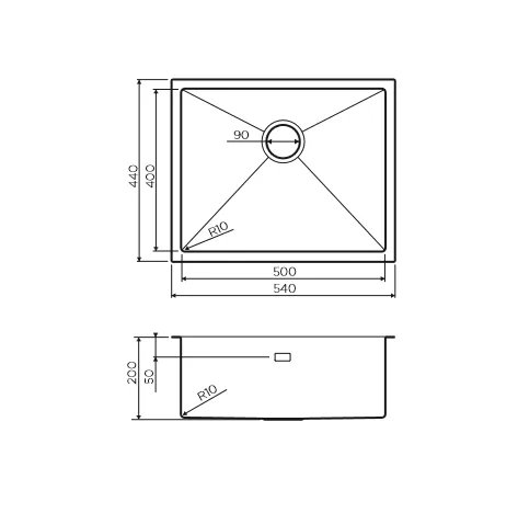 Кухонная мойка OMOIKIRI Taki 54-U/IF Microdecor-IN (4997467) - ракурс 6