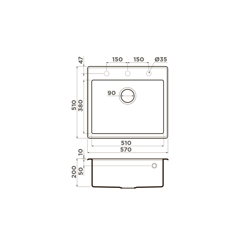 Кухонная мойка OMOIKIRI Tedori 57-ES (4997236) - ракурс 3