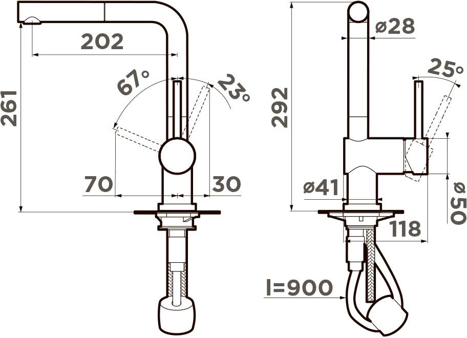Смеситель для кухни OMOIKIRI Akashi-S-WH (4994572) - ракурс 2