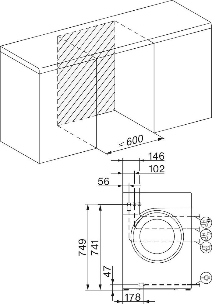 Полноразмерная стиральная машина MIELE WWA 120WCS - ракурс 6