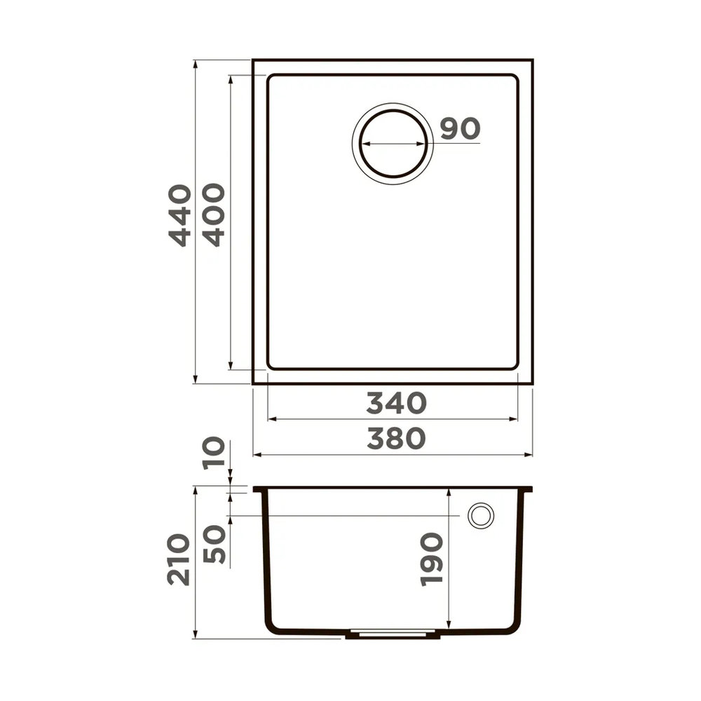 Кухонная мойка OMOIKIRI Bosen 38-U-ES (4997204) - ракурс 2