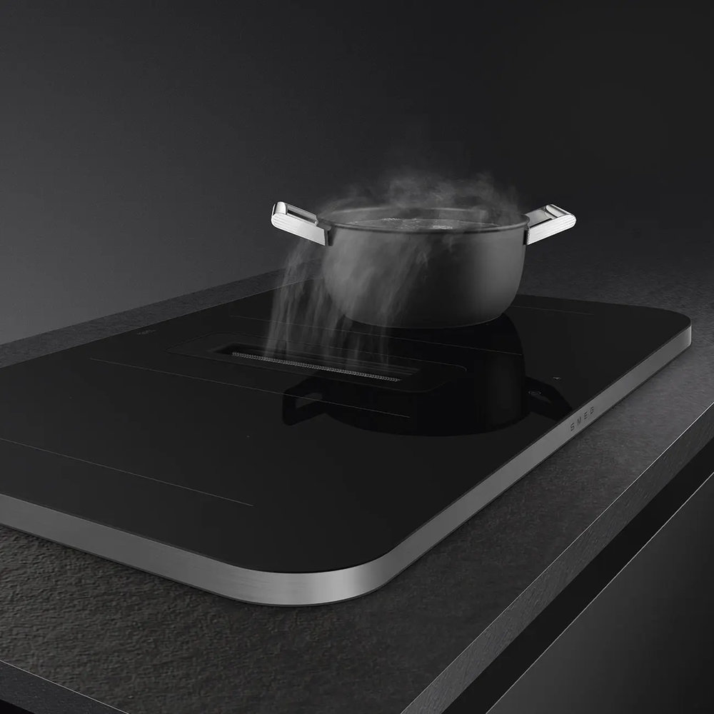 Варочная панель с вытяжкой SMEG HHSL 7844X - ракурс 4