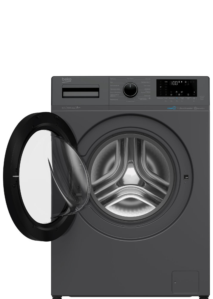 Узкая стиральная машина BEKO WSPE 6H616A - ракурс 3