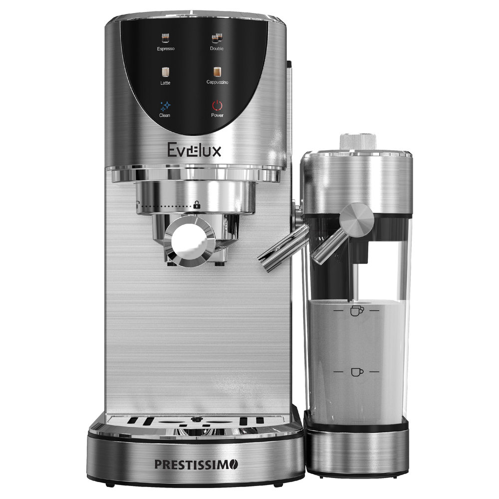 Рожковая кофеварка EVELUX ECM 1011 T Prestissimo - ракурс 2