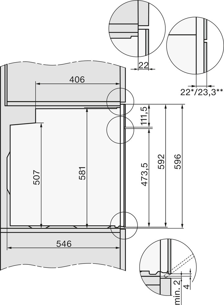 Электрический духовой шкаф MIELE H 2861 BP OBSW - ракурс 5