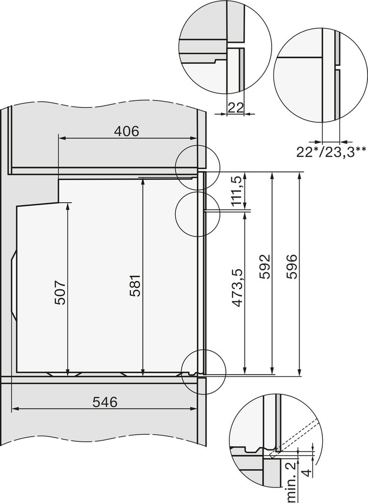 Электрический духовой шкаф MIELE H 2861 B CLST - ракурс 5
