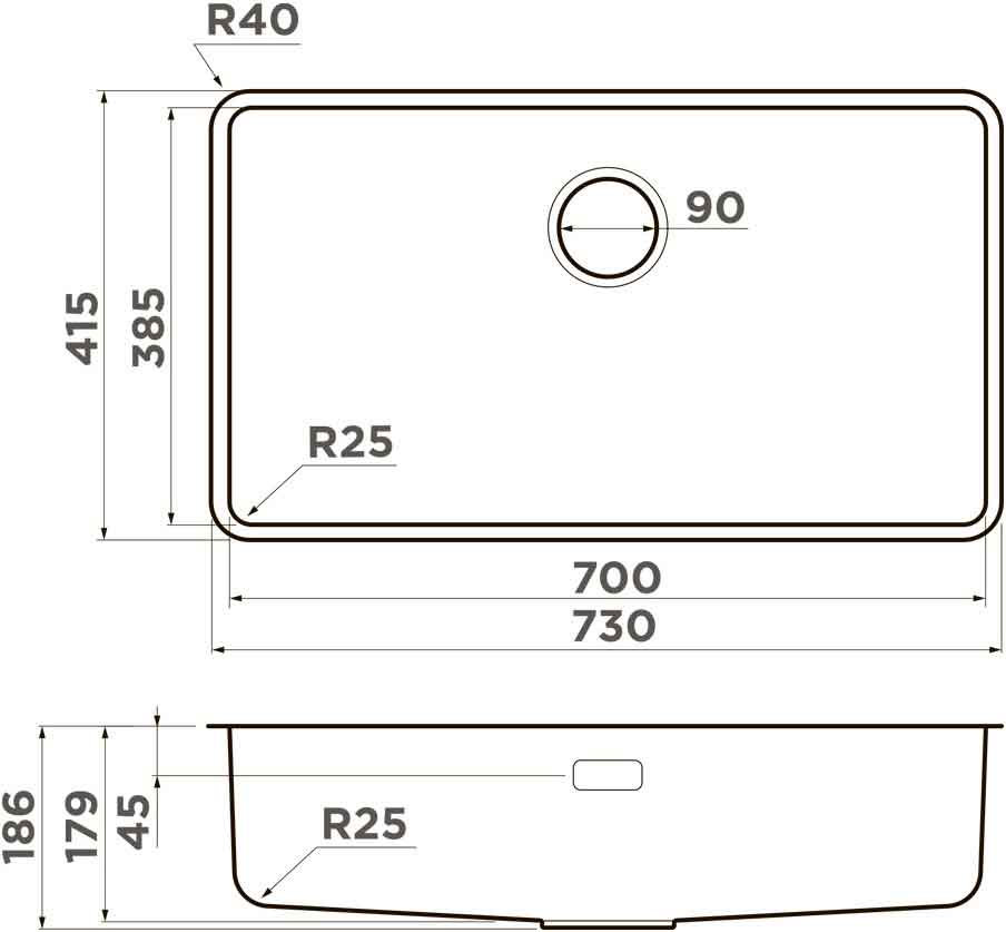 Кухонная мойка OMOIKIRI Omi 73-U/I-IN Ultra (4997561) - ракурс 7