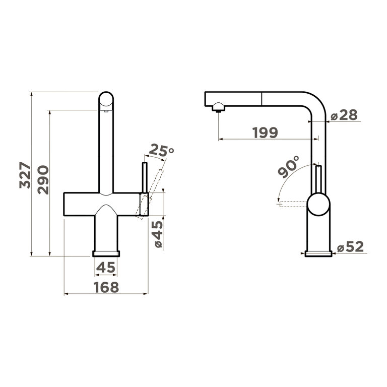 Смеситель для кухни OMOIKIRI Karatsu-S-GM (4994613) - ракурс 2