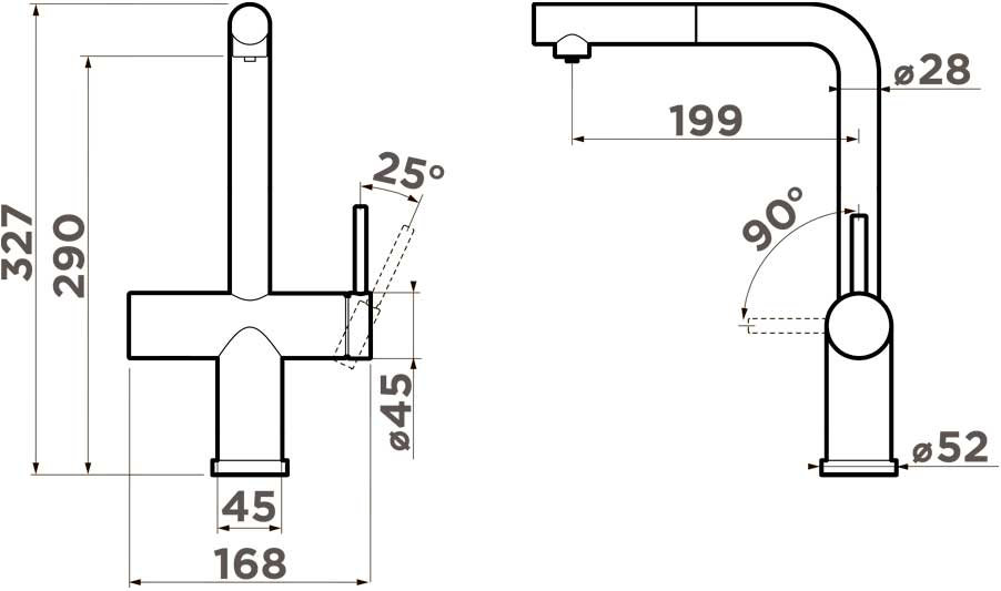 Смеситель для кухни OMOIKIRI Karatsu-S-LG (4994612) - ракурс 4