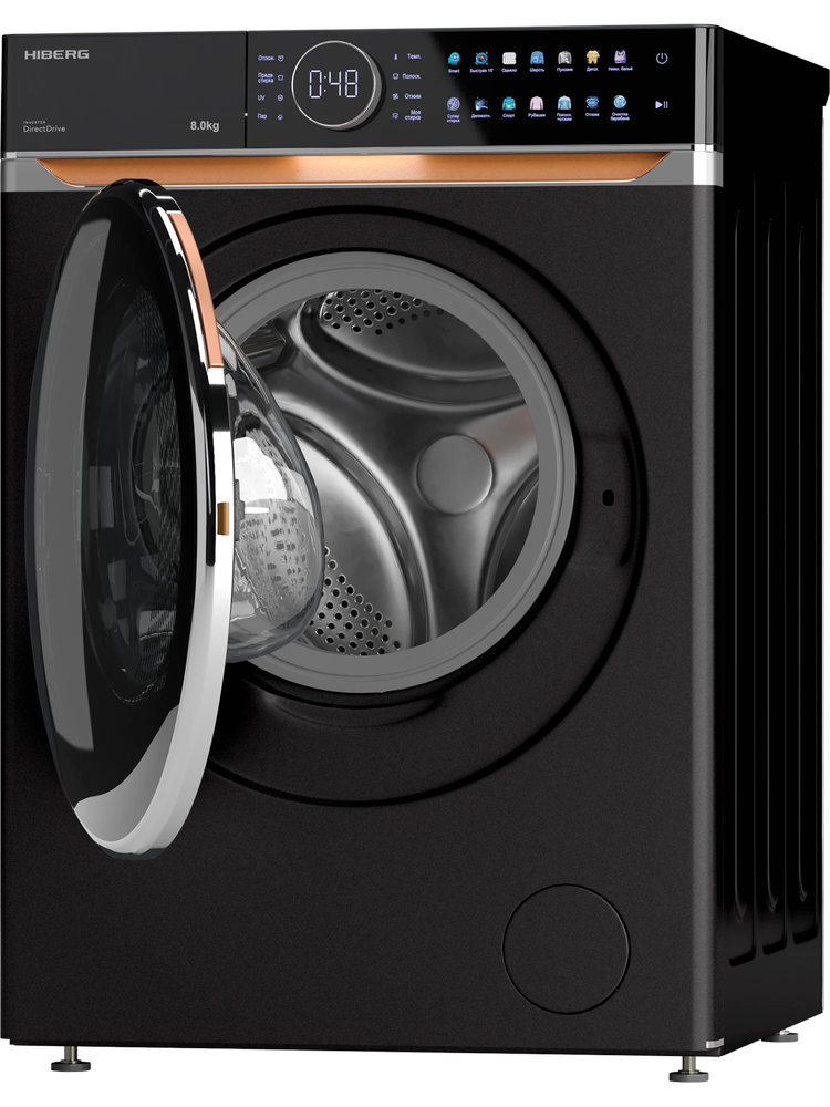 Полноразмерная стиральная машина HIBERG i-DDQ10-814B - ракурс 4
