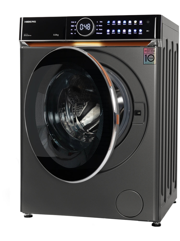 Полноразмерная стиральная машина HIBERG i-DDQ10-814Sd - ракурс 4