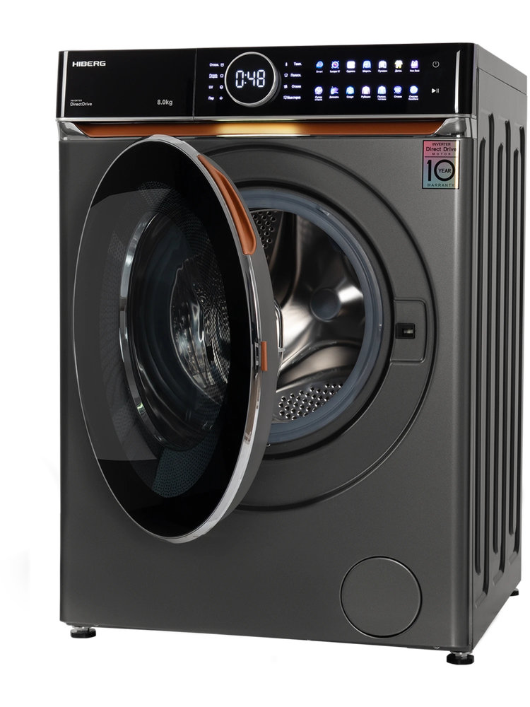 Полноразмерная стиральная машина HIBERG i-DDQ10-814Sd - ракурс 5