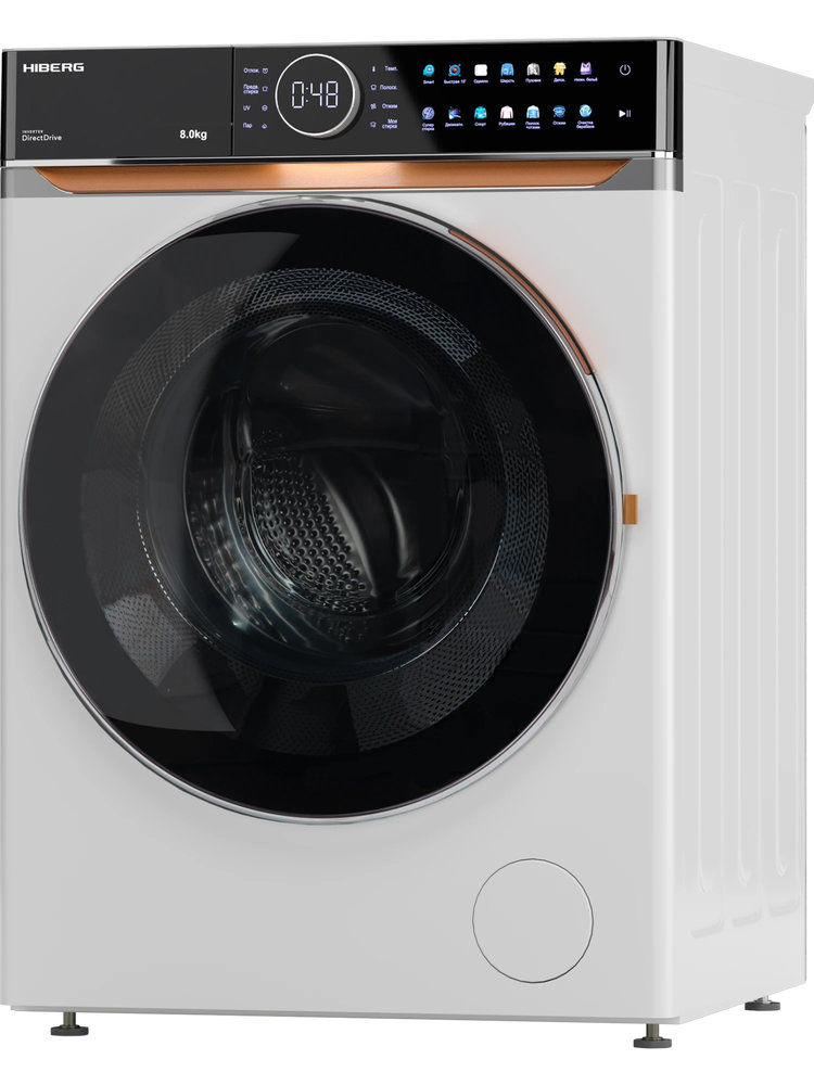 Полноразмерная стиральная машина HIBERG i-DDQ10-814W - ракурс 2