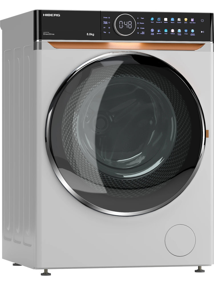 Полноразмерная стиральная машина HIBERG i-DDQ10-814W - ракурс 3