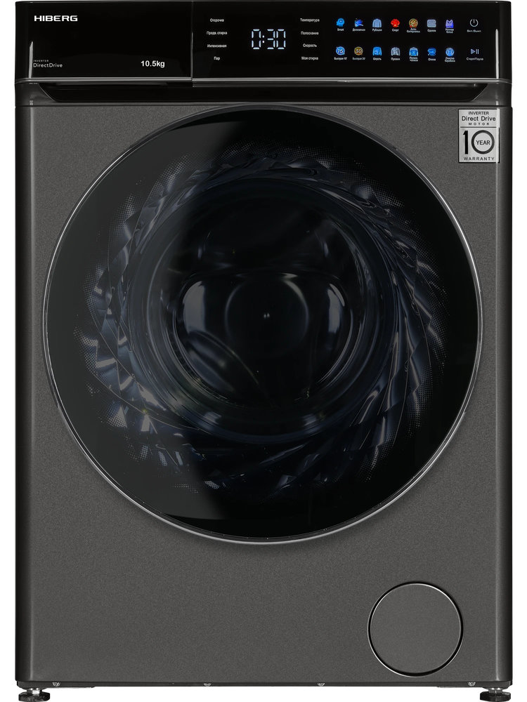 Полноразмерная стиральная машина HIBERG i-DDQ11-1014Sd — ракурс 1 из 7