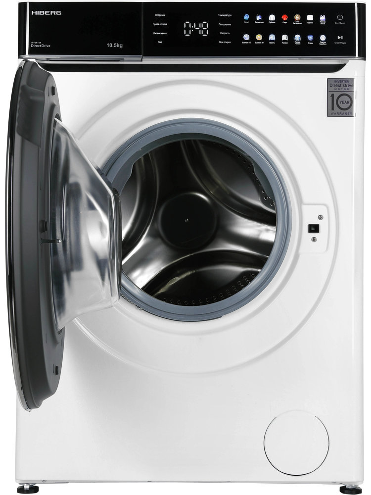 Полноразмерная стиральная машина HIBERG i-DDQ11-1014W - ракурс 4