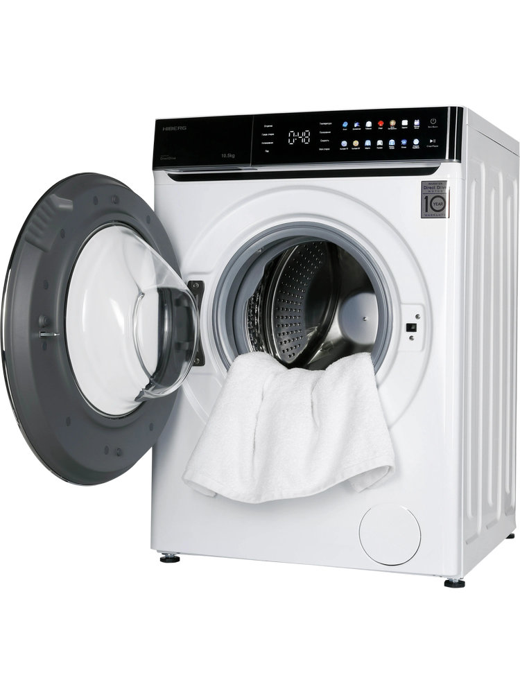 Полноразмерная стиральная машина HIBERG i-DDQ11-1014W - ракурс 5