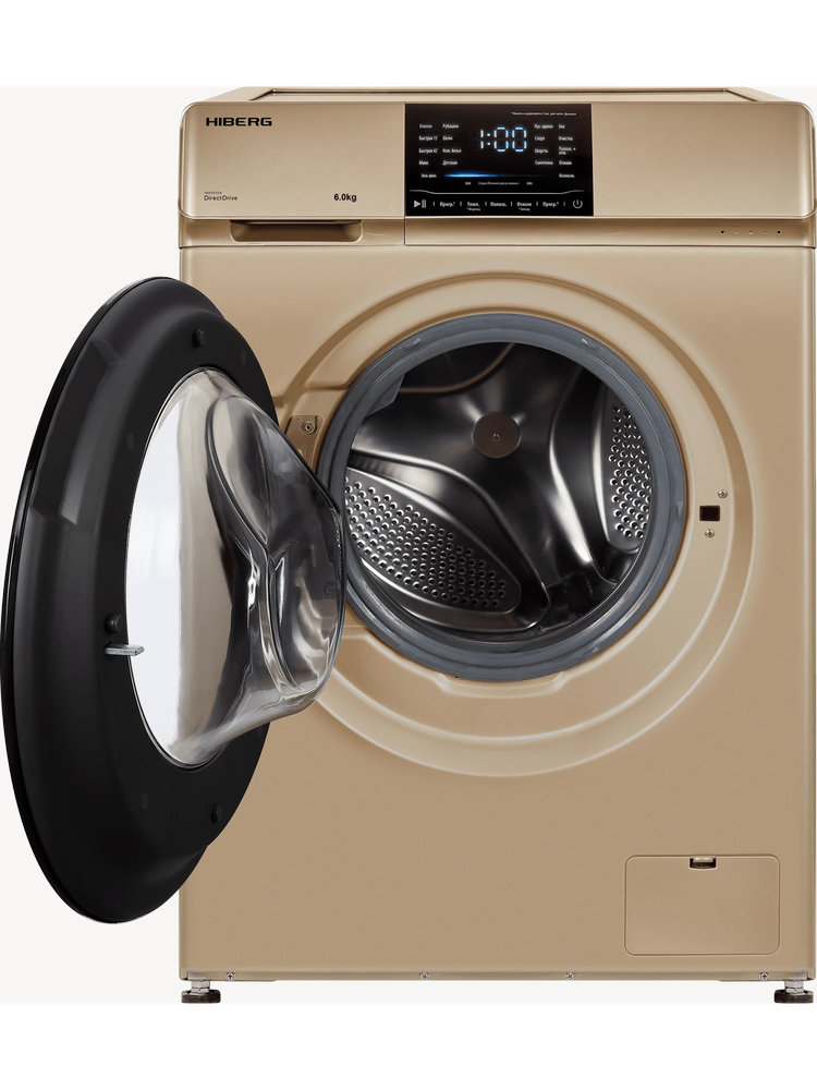 Полноразмерная стиральная машина HIBERG i-DDQ6-612G - ракурс 2