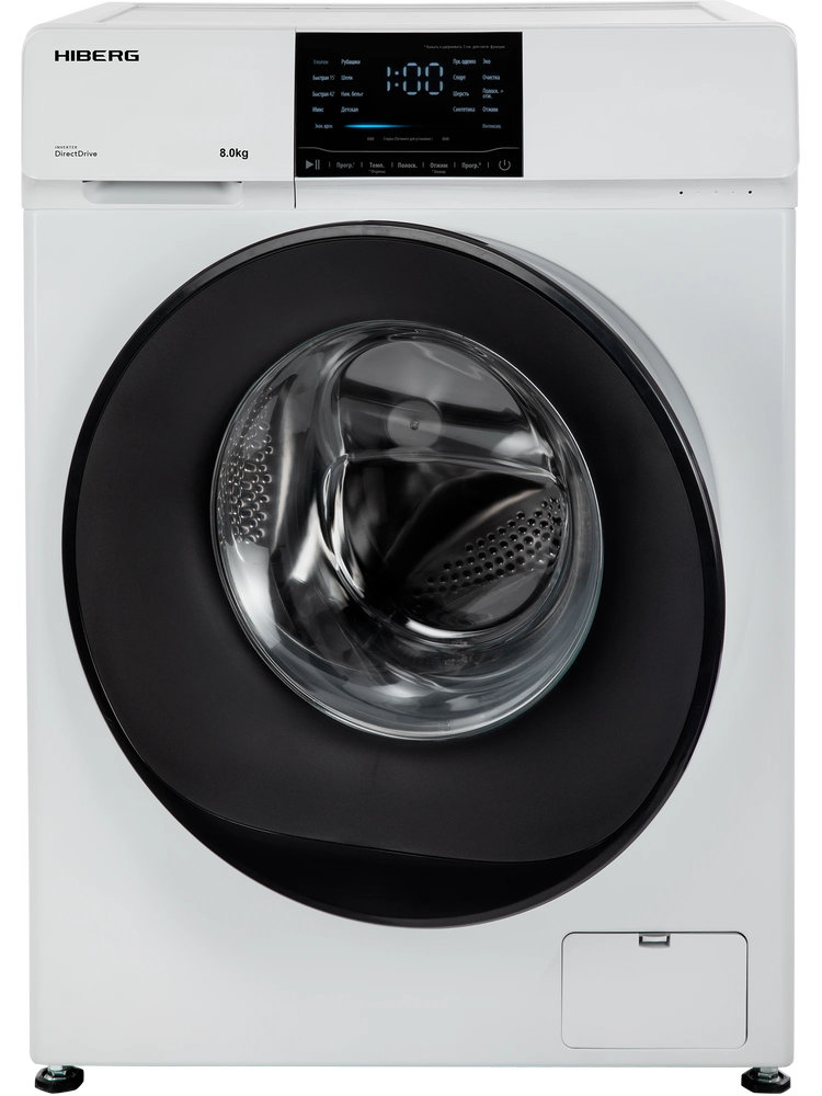 Полноразмерная стиральная машина HIBERG i-DDQ6-814W - ракурс 2
