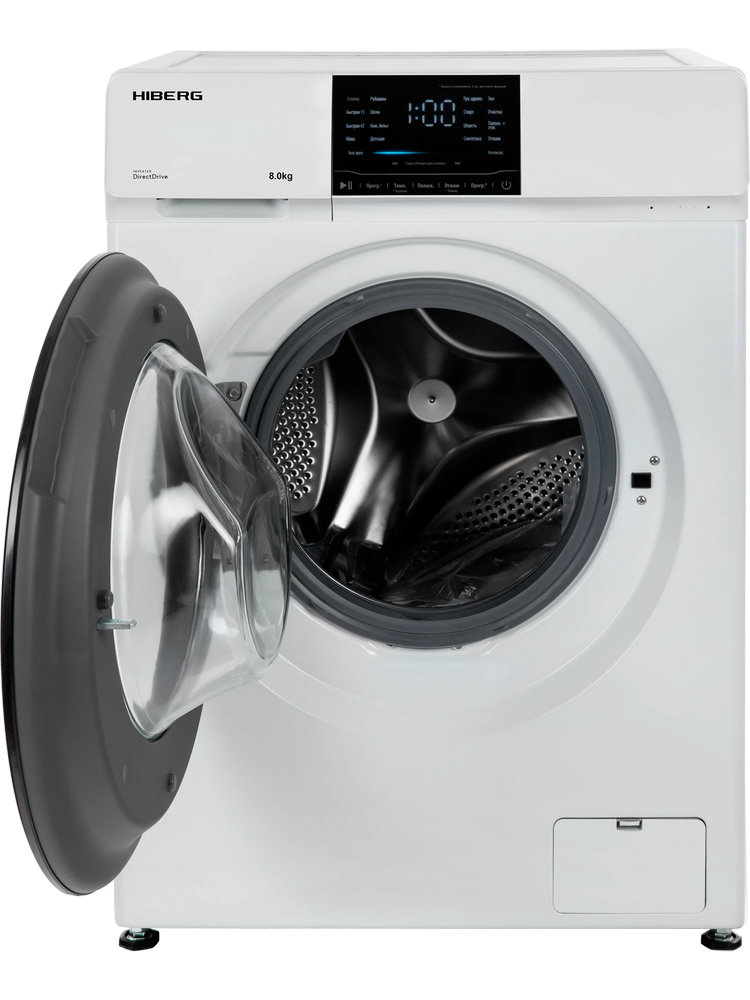 Полноразмерная стиральная машина HIBERG i-DDQ6-814W - ракурс 3