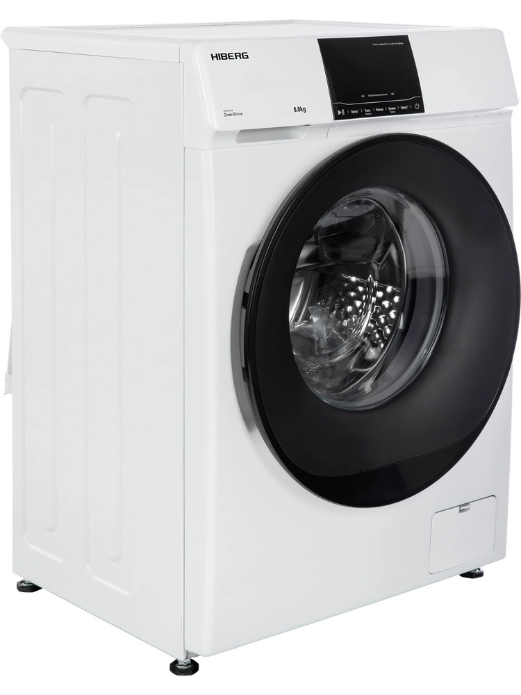 Полноразмерная стиральная машина HIBERG i-DDQ6-814W - ракурс 4