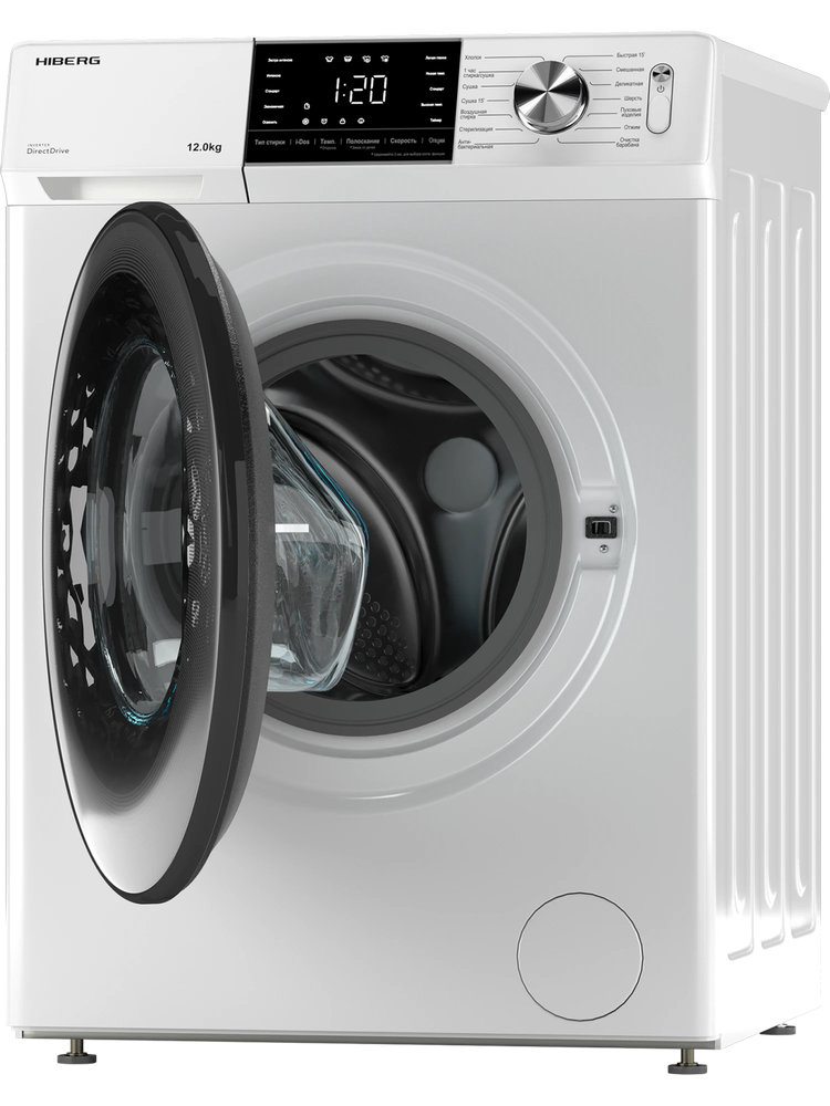 Полноразмерная стиральная машина HIBERG i-DDQ6A-1214W - ракурс 3