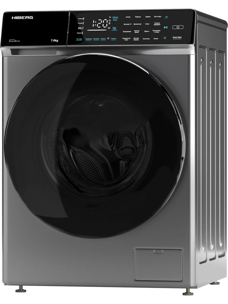 Полноразмерная стиральная машина HIBERG i-DDQ9-712Sd - ракурс 3
