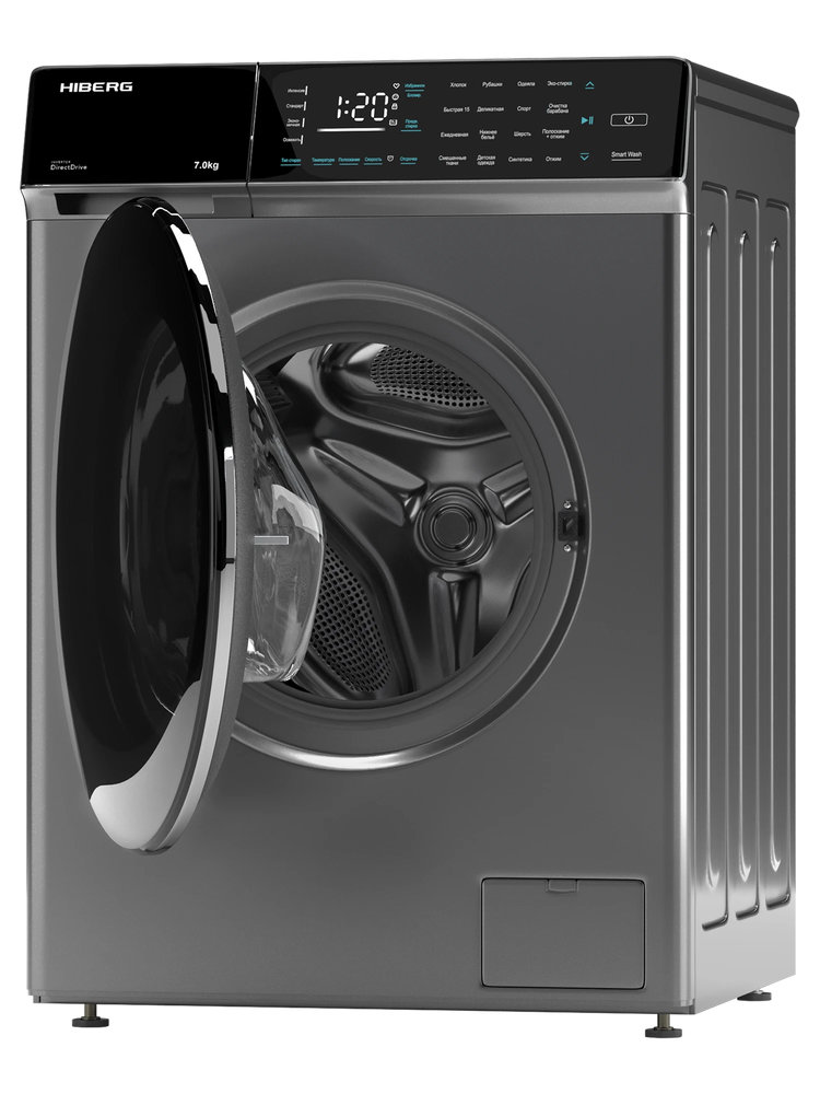 Полноразмерная стиральная машина HIBERG i-DDQ9-712Sd - ракурс 4