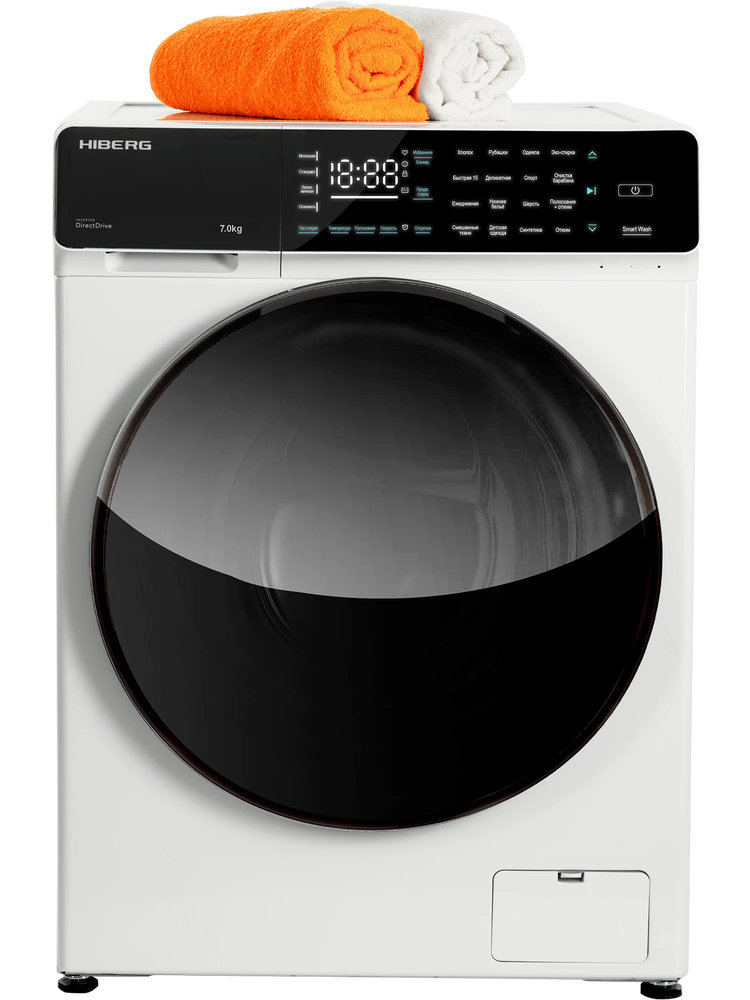 Полноразмерная стиральная машина HIBERG i-DDQ9-712W - ракурс 4