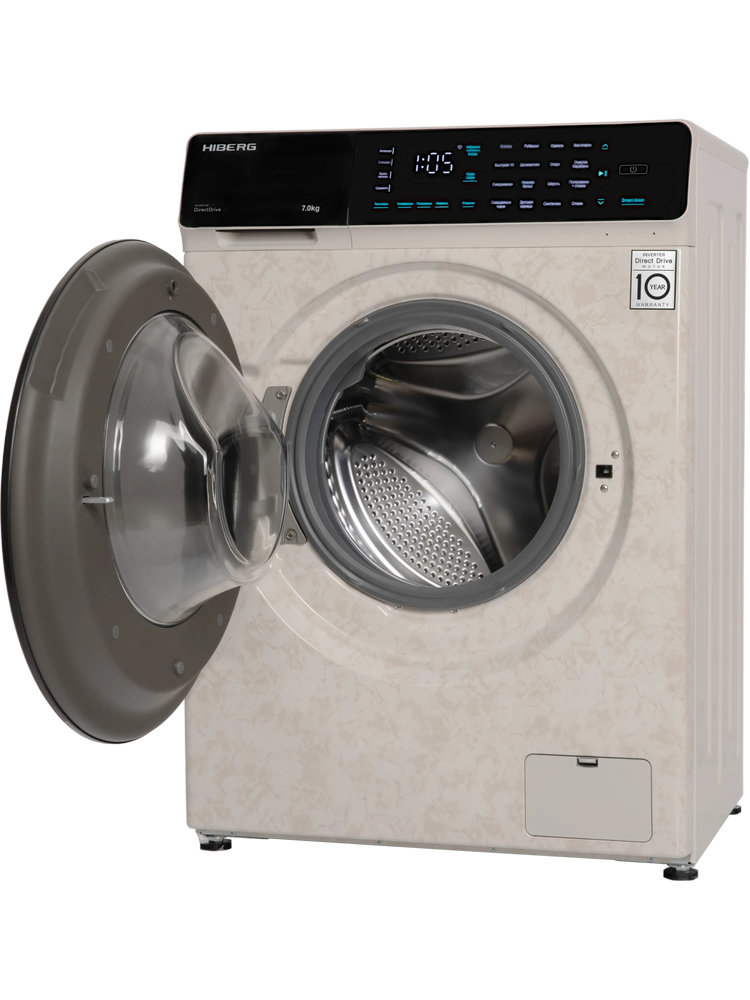 Полноразмерная стиральная машина HIBERG i-DDQ9-712Ym - ракурс 2