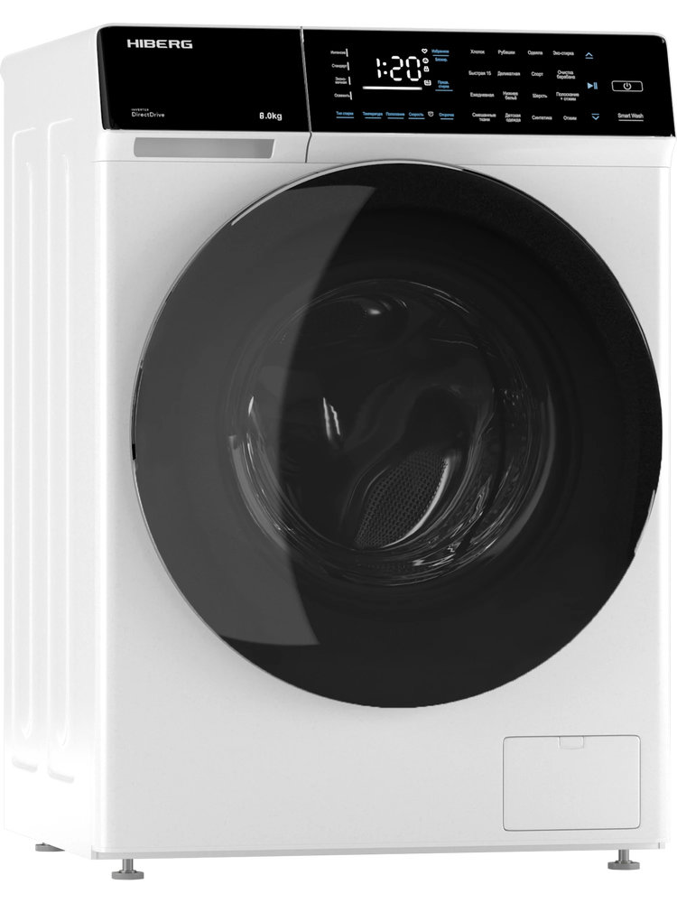 Полноразмерная стиральная машина HIBERG i-DDQ9-812W - ракурс 2