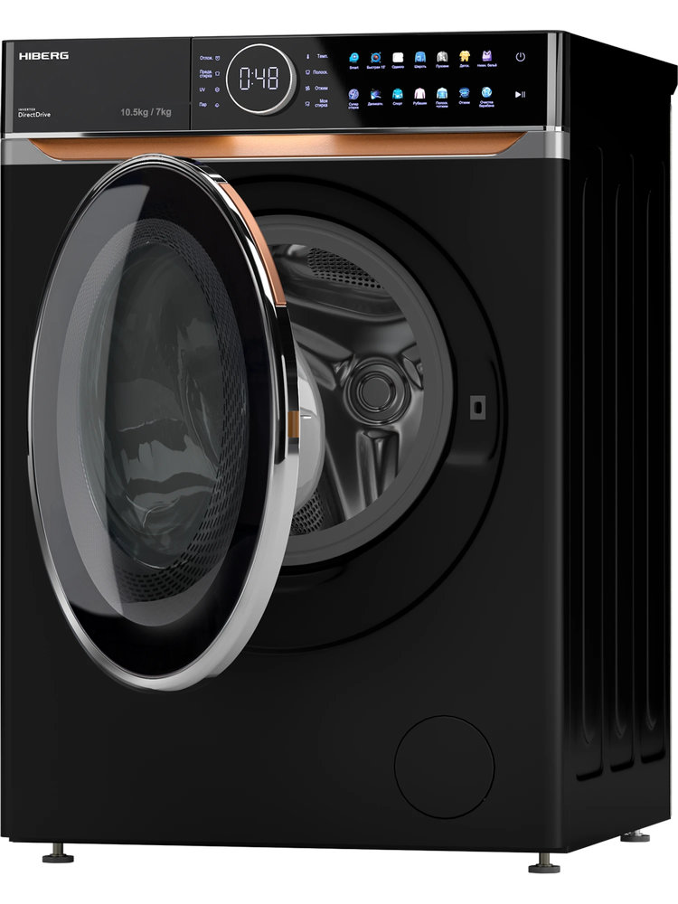 Стирально-сушильная машина HIBERG i-DDQ10-10714B - ракурс 4
