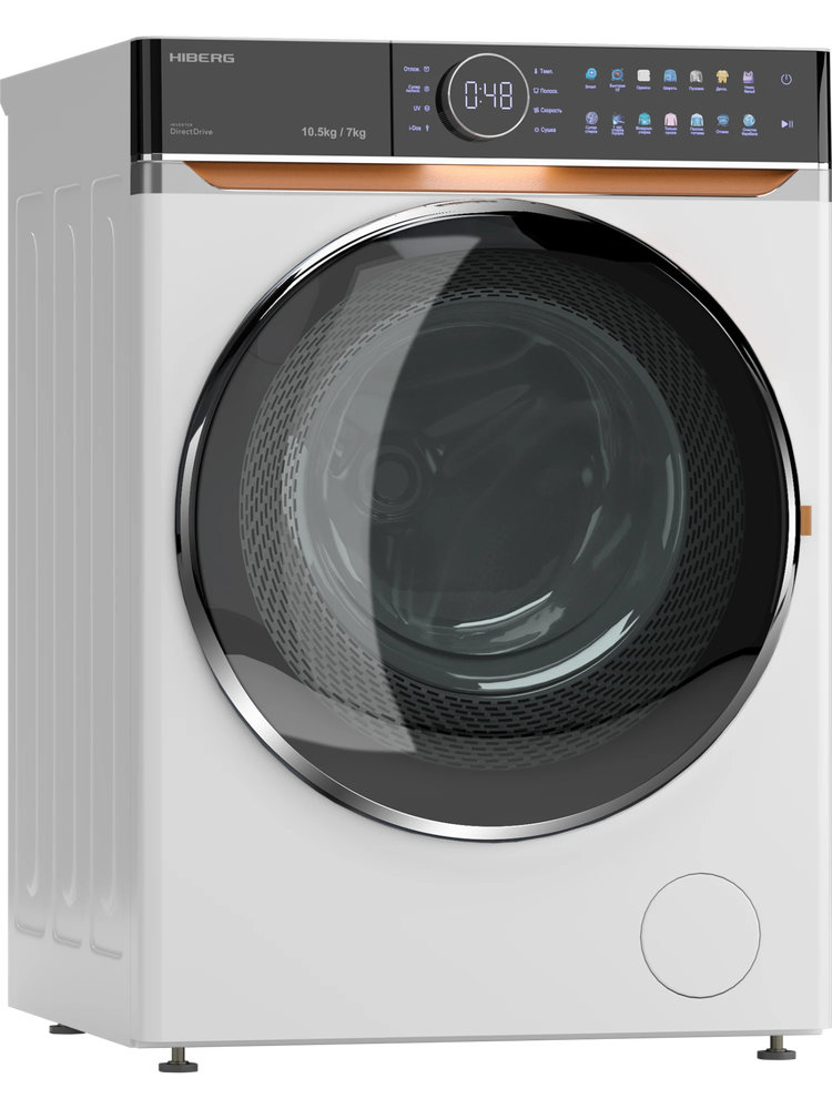Стирально-сушильная машина HIBERG i-DDQ10-10714W - ракурс 2