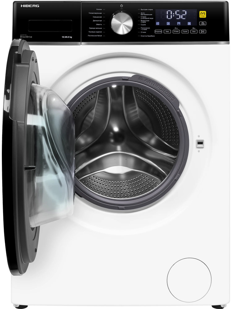 Стирально-сушильная машина HIBERG i-DDQ8-10614W - ракурс 2