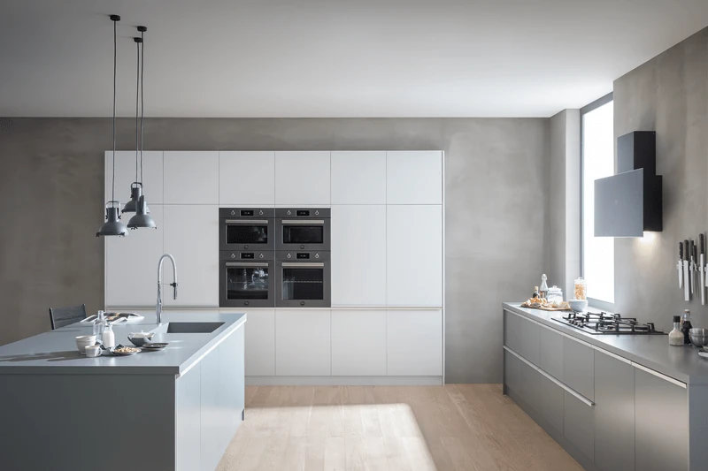 Компактный духовой шкаф с микроволновкой BERTAZZONI FPRO4077MTN3 - ракурс 4