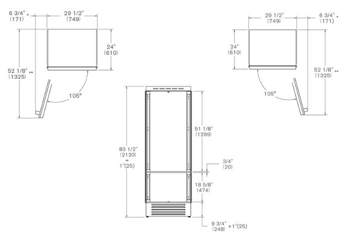 Встраиваемый холодильник BERTAZZONI REF755BBRPTT/24 - ракурс 6