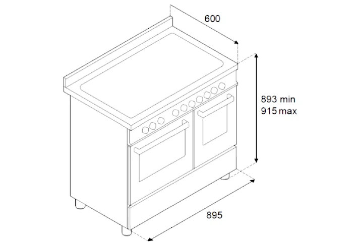 Комбинированная кухонная плита BERTAZZONI PRO96L2EART2 - ракурс 6