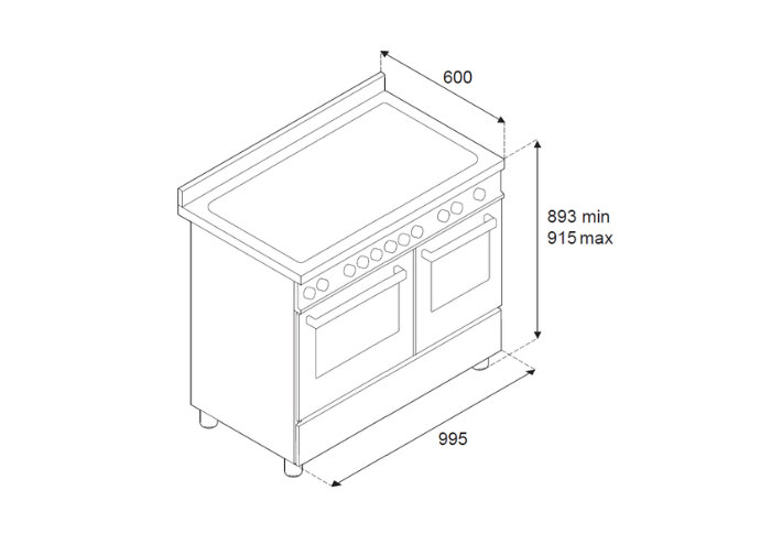 Электрическая кухонная плита BERTAZZONI PRO105I2EXT2 - ракурс 5
