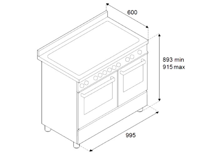 Электрическая кухонная плита BERTAZZONI PRO105I2EXT2 - ракурс 6