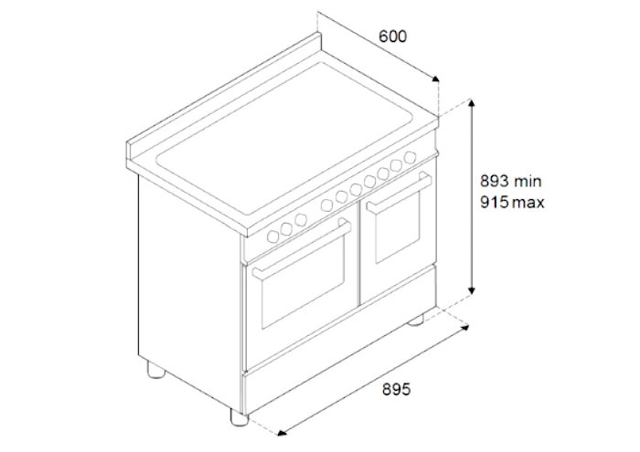 Электрическая кухонная плита BERTAZZONI MAS95I2EXT2 - ракурс 6
