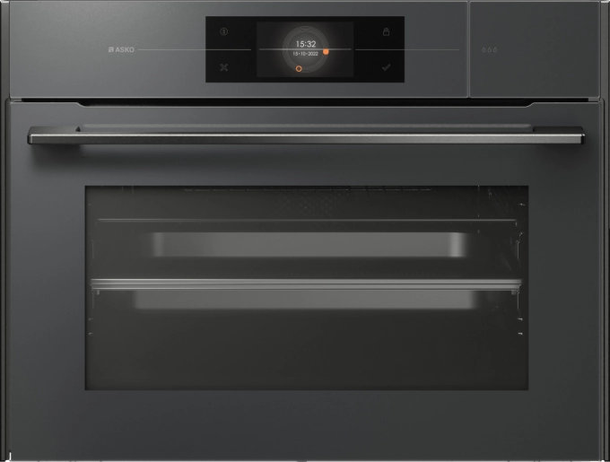 Компактный духовой шкаф с пароваркой ASKO OCS 8478GG — ракурс 1 из 4