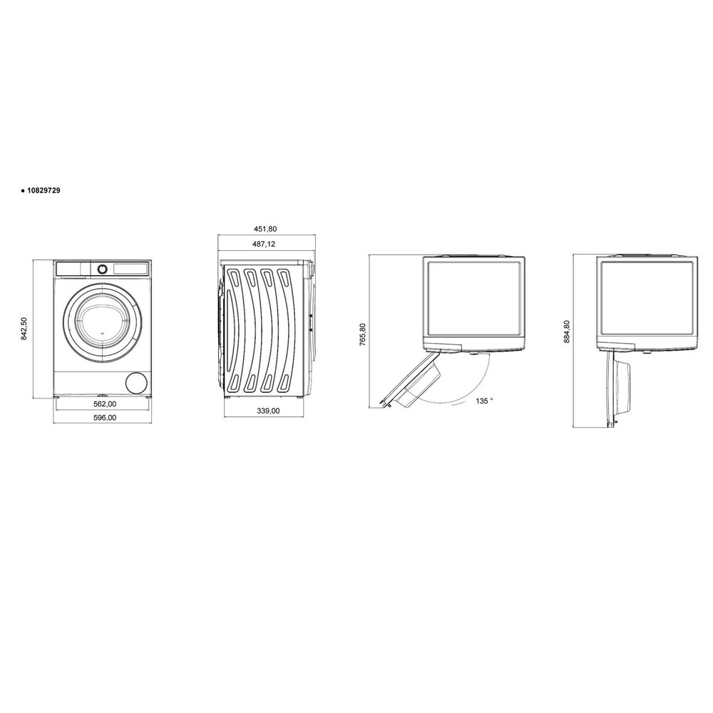 Узкая стиральная машина JACKYS JW 6W12L0N - ракурс 7