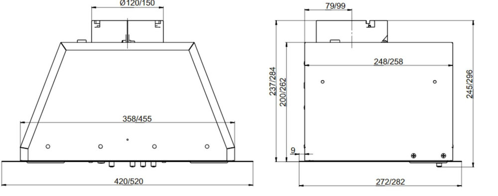 Вытяжка ELIKOR Врезной блок BOX 52П-700 (213 858 черный) - ракурс 2