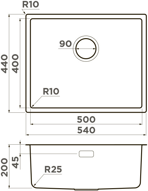 Мойка OMOIKIRI Tadzava 54-UI Ultra-LG (4993266) - ракурс 2