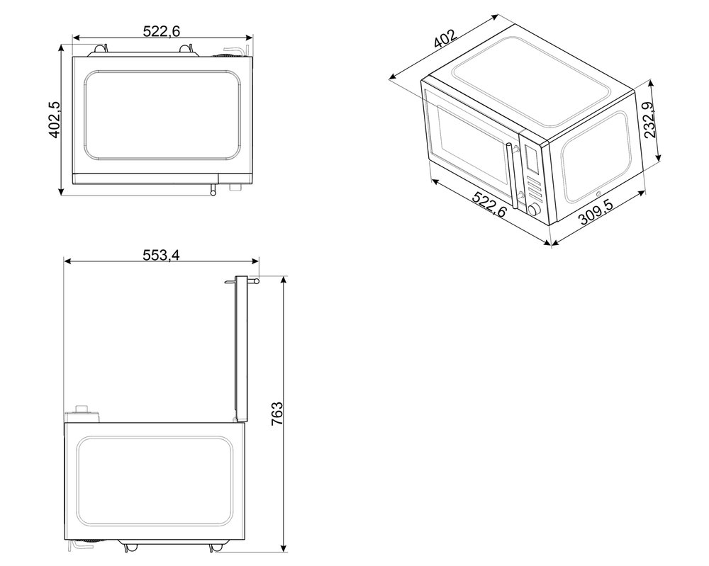 Микроволновая печь SMEG MOE 31B - ракурс 4