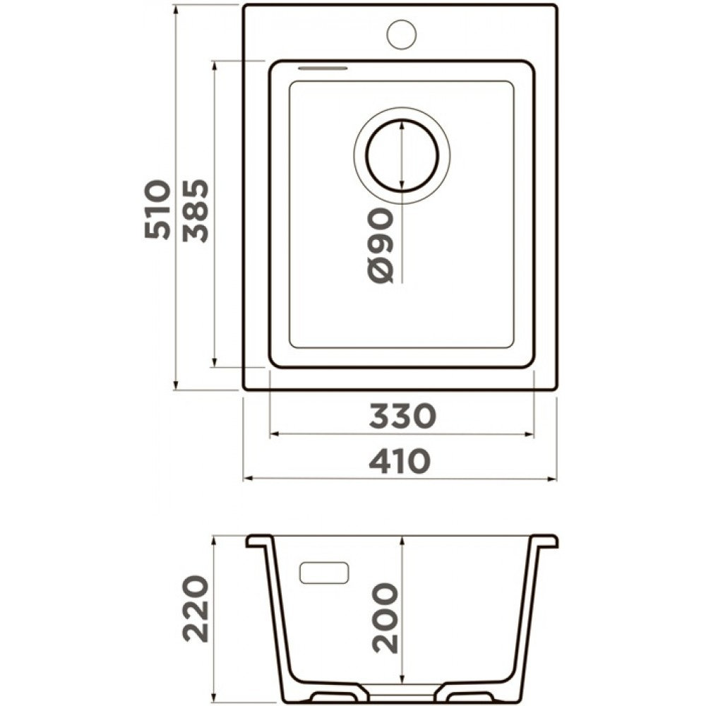 Мойка OMOIKIRI Omishima 41-SG Matt (4997549) - ракурс 3