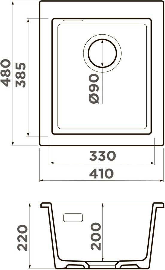 Мойка OMOIKIRI Omishima 41-U-CR Matt (4997569) - ракурс 4