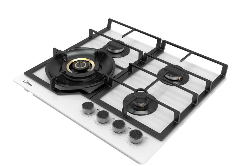 Газовая варочная панель MIDEA MG 697VGW - ракурс 3