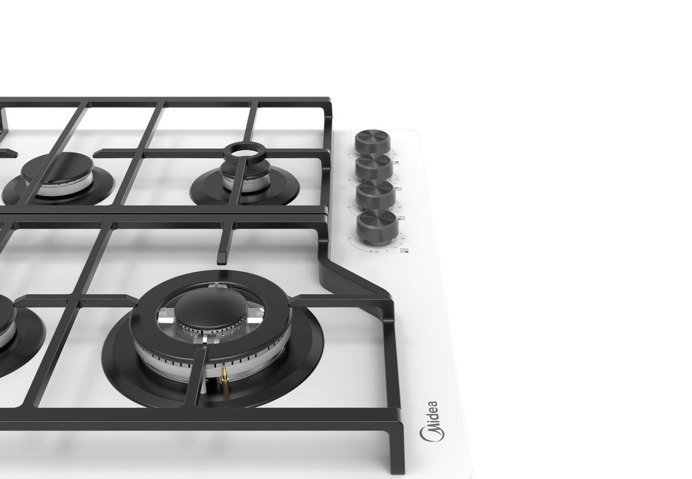 Газовая варочная панель MIDEA MG 697TGW - ракурс 5