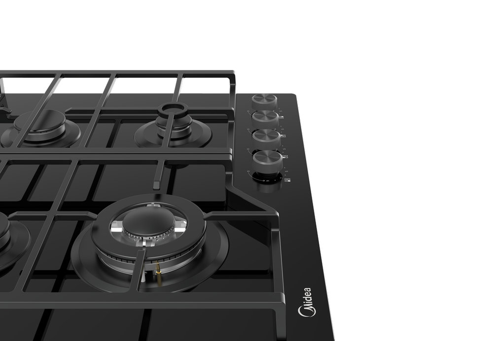 Газовая варочная панель MIDEA MG 697TGB - ракурс 5